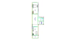 2-xonali xonadon 66.63 m²  12/17 qavat | UCHTEPA CITY Turar-joy majmuasi