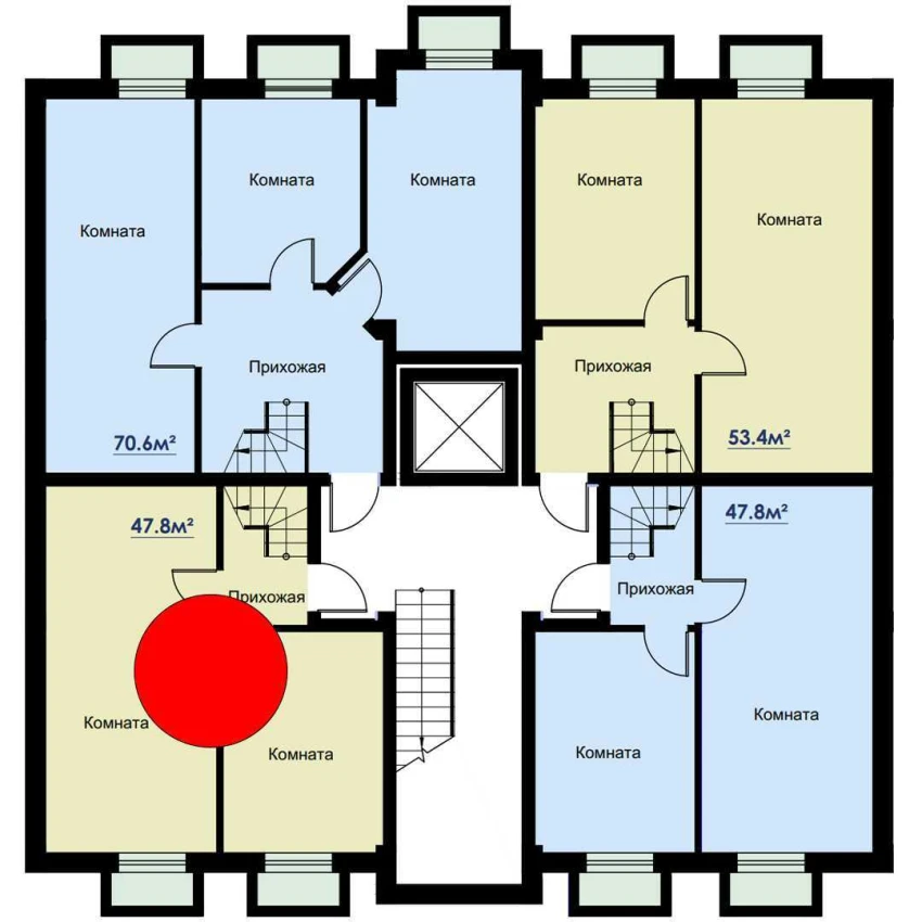 2-комн. квартира 95.6 м²  1/6 этаж | Жилой комплекс CHOSHTEPA GARDEN