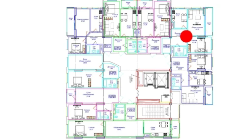 2-комнатная квартира 61.56 м²  8/17 этаж | Жилой комплекс UCHTEPA CITY