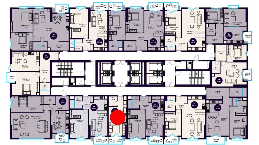 1-комн. квартира 30.98 м² 8/19 этаж | Жилой комплекс Central Avenue 1-комн. квартира 30.98 м² 8/19 этаж | Жилой комплекс Central Avenue