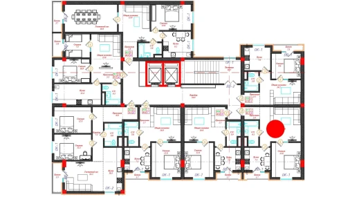 2-комнатная квартира 49.2 м²  7/12 этаж | Жилой комплекс CHINARA PARK