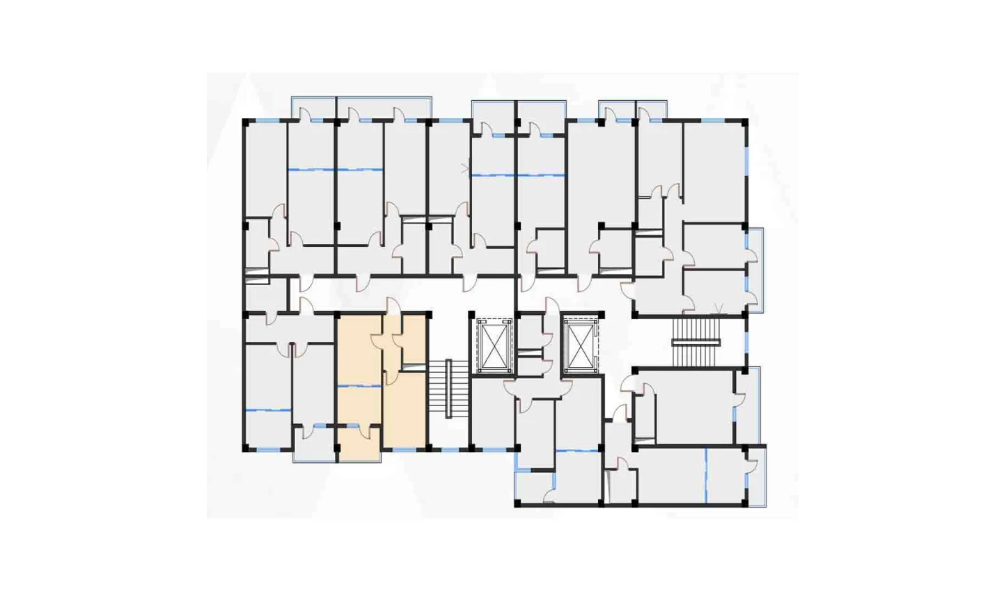 1-комн. квартира 40.38 м²  3/7 этаж | Жилой комплекс Bochka Resort