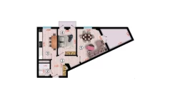 2-xonali xonadon 55.94 m²  10/10 qavat | Ko'kcha-Oqtepa Turar-joy majmuasi