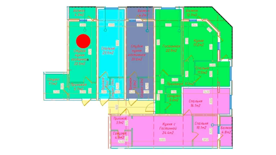 1-комн. квартира 39.6 м² 13/16 этаж | Жилой комплекс DO'MBIROBOD RESIDENCE 1-комн. квартира 39.6 м² 13/16 этаж | Жилой комплекс DO'MBIROBOD RESIDENCE