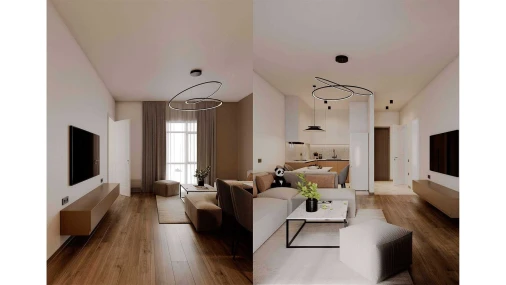 2-xonali xonadon 44.94 m²  2/5 qavat | Ugam River Turar-joy majmuasi