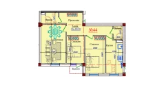 3-комн. квартира 102 м²  4/9 этаж | Жилой комплекс ZAR ZAMONAVIY UYLAR