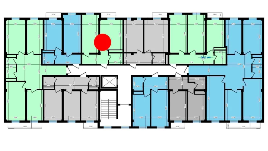 1-xonali xonadon 44.78 m²  10/10 qavat | Ko'kcha-Oqtepa Turar-joy majmuasi