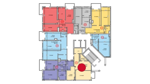 2-xonali xonadon 65 m²  1/14 qavat | Al-Barakat Turar-joy majmuasi