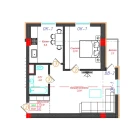 2-комн. квартира 58 м²  10/12 этаж | Жилой комплекс CHINARA PARK