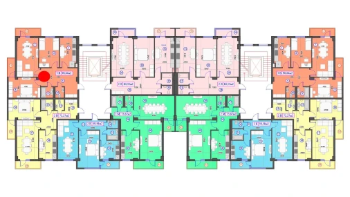 3-xonali xonadon 90.64 m²  2/7 qavat | O'ZBEGIM Turar-joy majmuasi