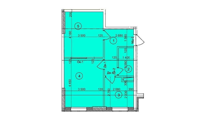 2-xonali xonadon 51.1 m²  5/9 qavat | Uchtepa Avenue Turar-joy majmuasi