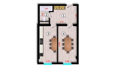1-комн. квартира 47 м²  10/10 этаж | Жилой комплекс Ko'kcha-Oqtepa