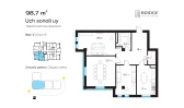 3-комн. квартира 98.7 м²  8/10 этаж | Жилой комплекс BRIDGE