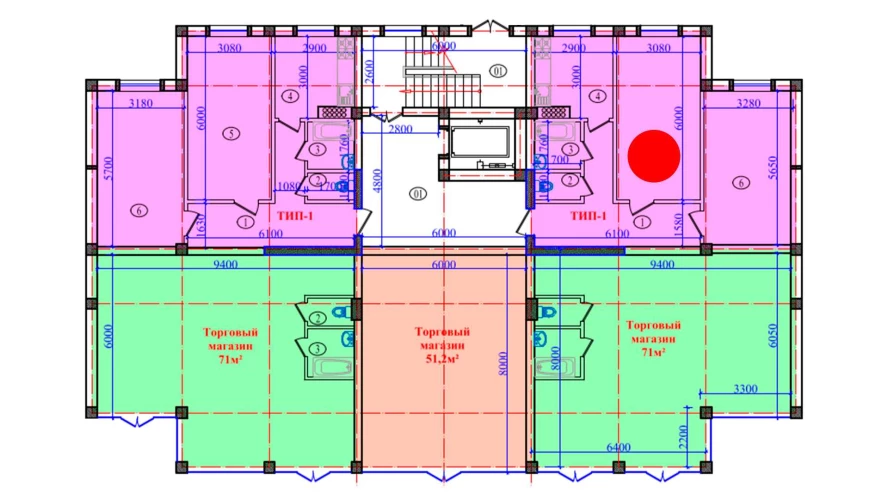 2-комн. квартира 71 м²  1/9 этаж | Жилой комплекс Orzular