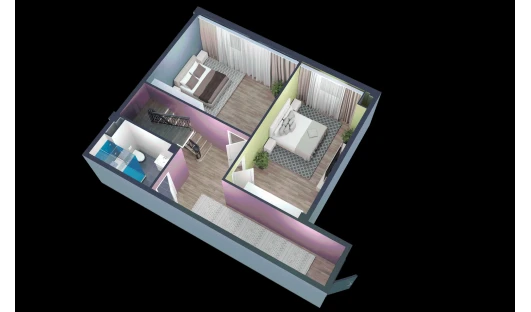 1-комнатная квартира 125 м²  1/9 этаж | Жилой комплекс YANGI AVLOD