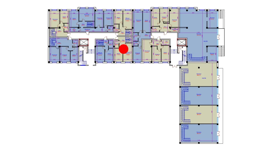 1-комн. квартира 44.03 м²  1/10 этаж | Жилой комплекс Ko'kcha-Oqtepa