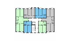 1-xonali xonadon 49.1 m²  9/10 qavat | Ko'kcha-Oqtepa Turar-joy majmuasi