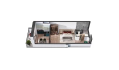 1-xonali xonadon 29.14 m²  2/10 qavat | YANGIOBOD RESIDENCE Turar-joy majmuasi