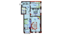 3-комн. квартира 91.5 м²  6/12 этаж | Жилой комплекс GAGARIN AVENUE