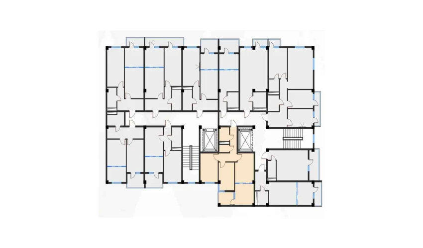 3-xonali xonadon 55.16 m²  6/7 qavat | Bochka Resort Turar-joy majmuasi