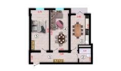 2-комн. квартира 66.83 м²  4/10 этаж | Жилой комплекс Ko'kcha-Oqtepa