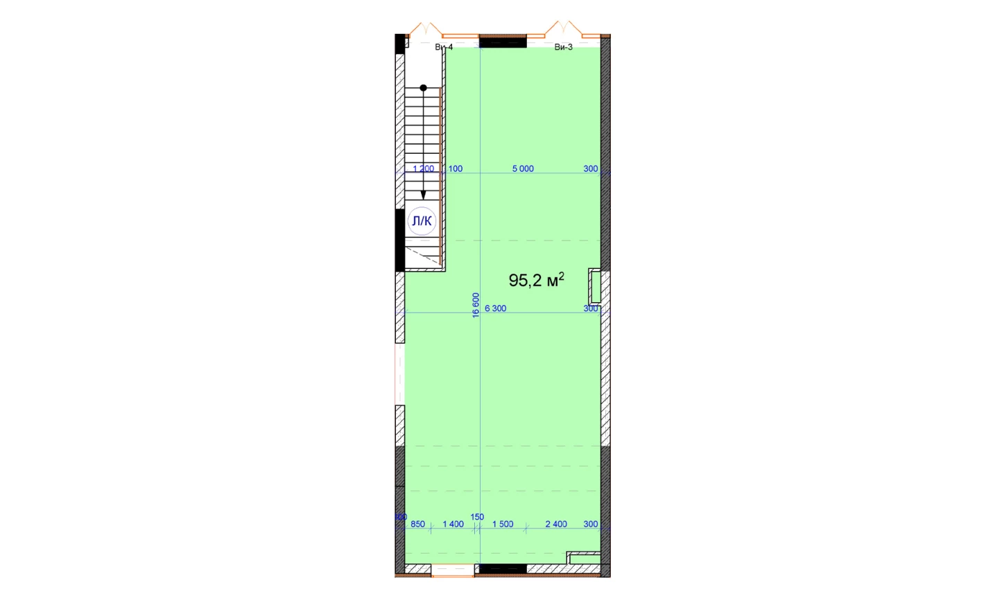1-xonali xonadon 95.2 m²  1/9 qavat | Uchtepa Avenue Turar-joy majmuasi