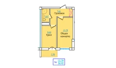 1-комн. квартира 36.92 м²  2/9 этаж | Жилой комплекс PROVANS
