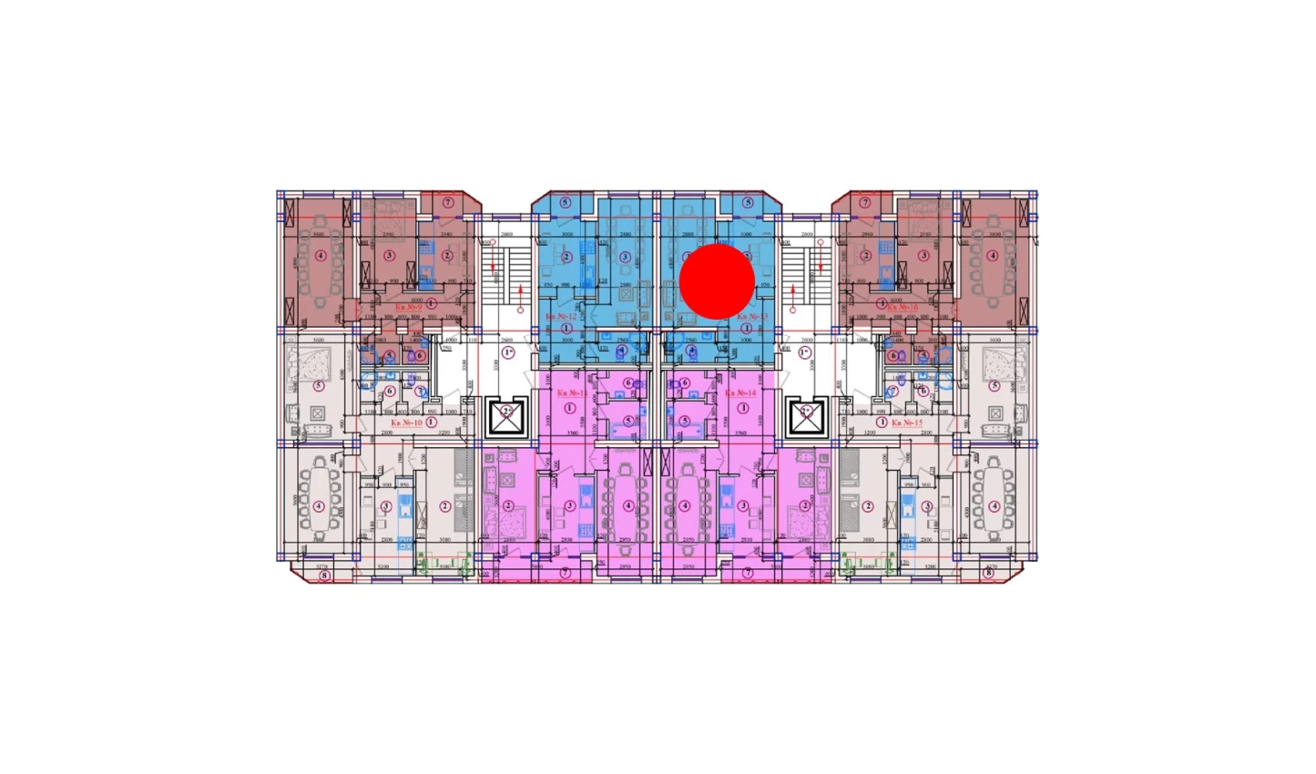 3-комн. квартира 124.8 м²  2/10 этаж | Жилой комплекс AZAMATOV GROUP