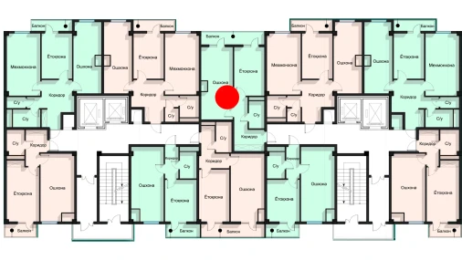 1-комнатная квартира 53.14 м²  10/12 этаж | Жилой комплекс SPUTNIK AVENUE