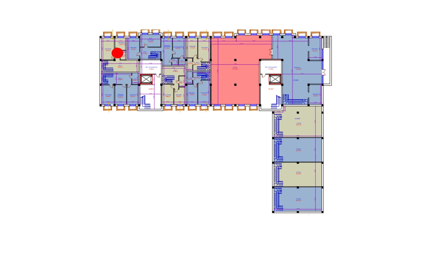 2-комн. квартира 56.26 м²  0/10 этаж | Жилой комплекс Ko'kcha-Oqtepa