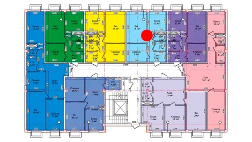 2-xonali xonadon 51.5 m²  1/9 qavat | CHIRCHIQ CITY Turar-joy majmuasi