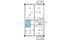 3-комн. квартира 76.17 м²  2/5 этаж | Жилой комплекс BATOSH