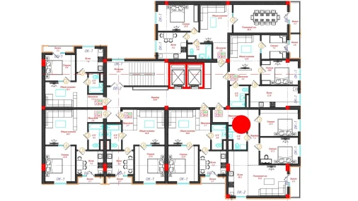 3-xonali xonadon 74.2 m²  3/12 qavat | CHINARA PARK Turar-joy majmuasi