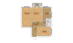3-комн. квартира 62.3 м²  3/6 этаж | Жилой комплекс MBG