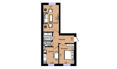 2-комн. квартира 52.82 м²  1/5 этаж | Жилой комплекс QIZILTEPA
