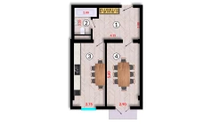 1-xonali xonadon 49.1 m²  8/10 qavat | Ko'kcha-Oqtepa Turar-joy majmuasi