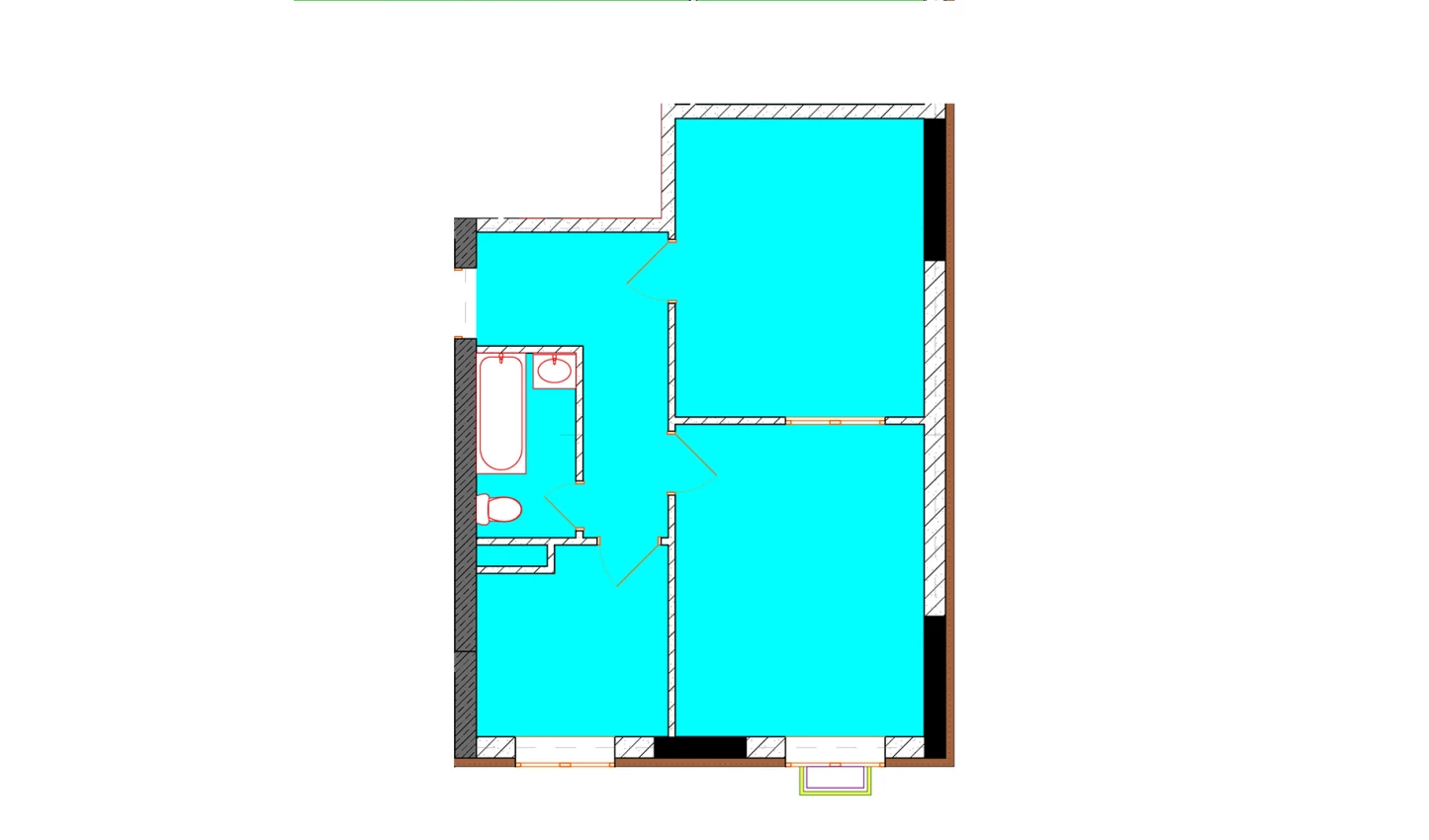 2-комн. квартира 50 м²  1/9 этаж | Жилой комплекс Uchtepa Avenue