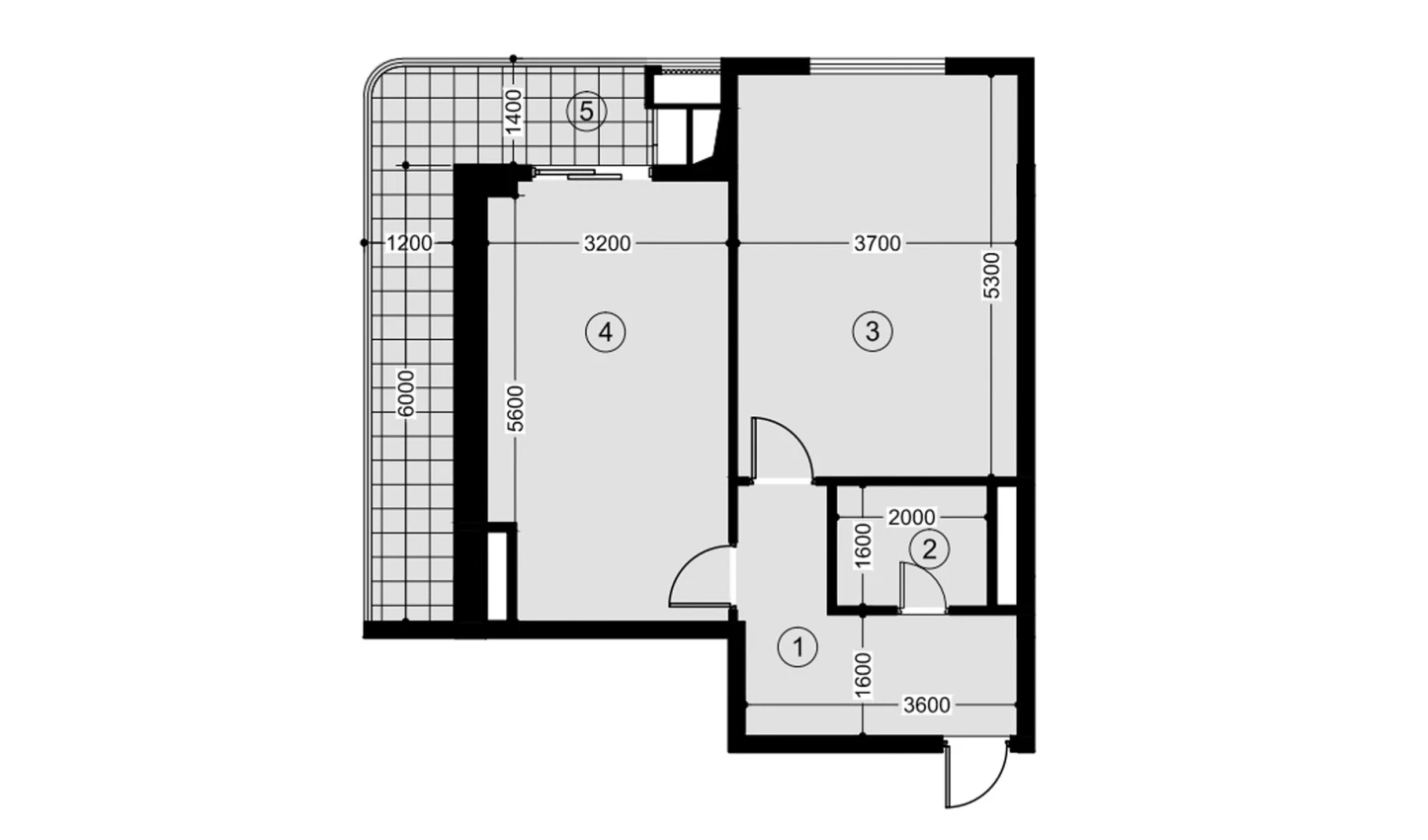 2-xonali xonadon 60.9 m²  9/12 qavat | NAVRUZ GROUP Turar-joy majmuasi