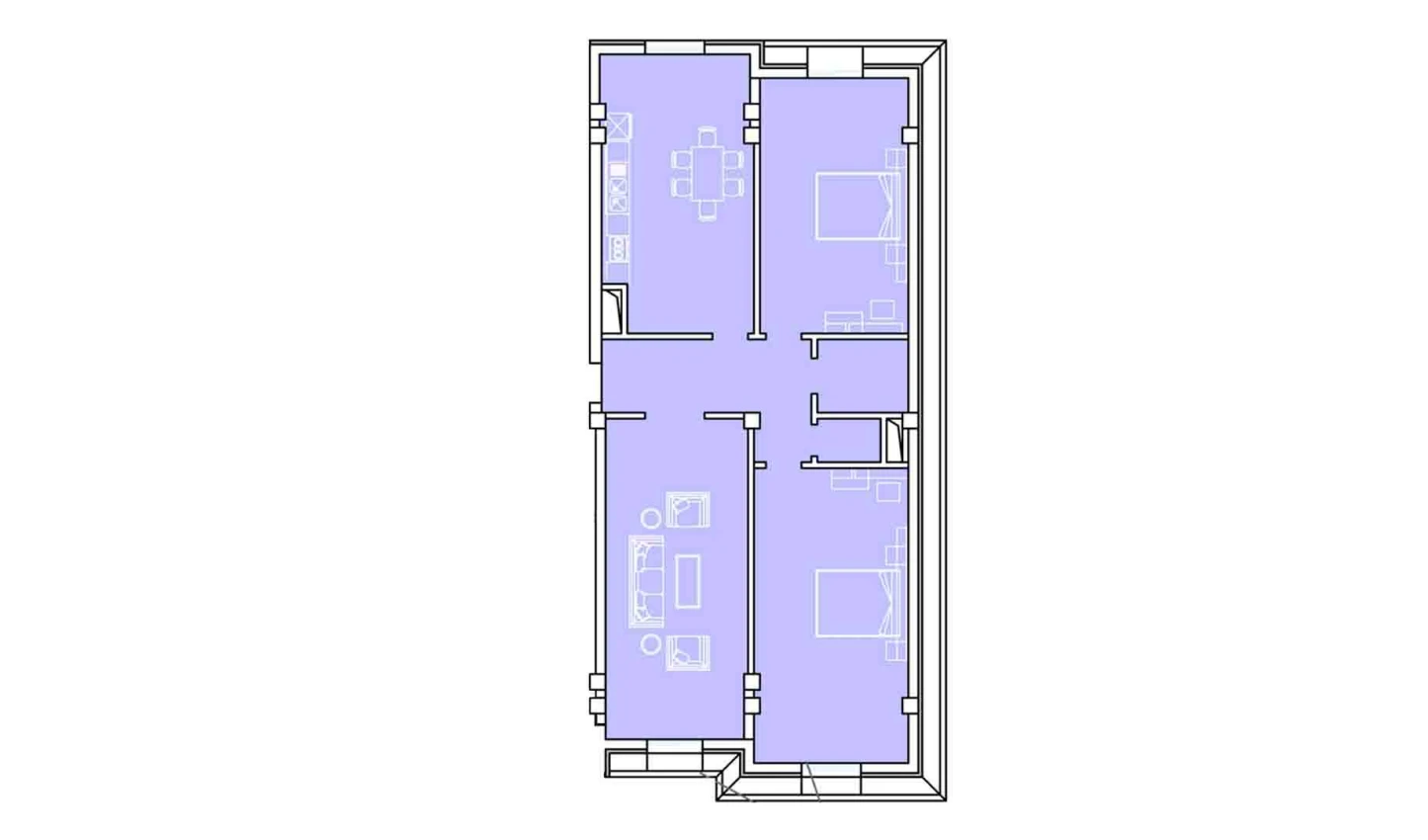4-комн. квартира 133 м²  8/8 этаж | Жилой комплекс Ziynat Capital