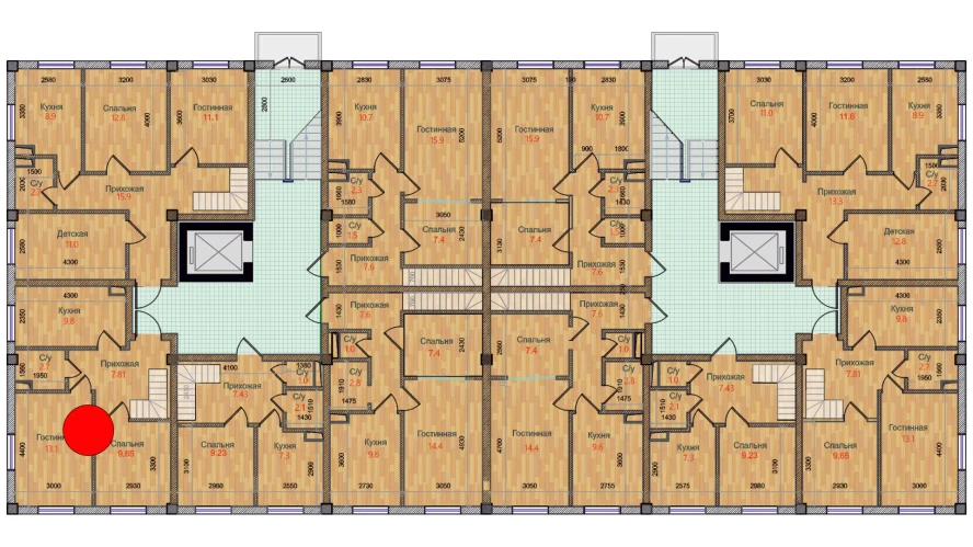 2-xonali xonadon 86 m²  1/6 qavat | MBG Turar-joy majmuasi