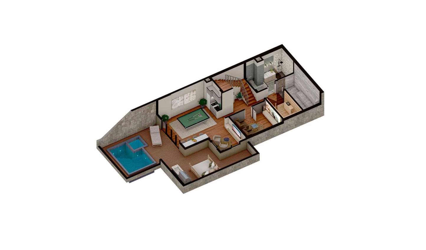 7-xonali xonadon 241.65 m²  1/1 qavat | TUSHLAR VODIYSI Turar-joy majmuasi