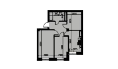 2-xonali xonadon 58.75 m²  2/10 qavat | YANGIOBOD RESIDENCE Turar-joy majmuasi