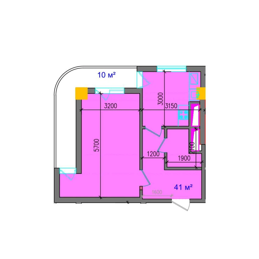 2-xonali xonadon 51 m²  6/12 qavat | SOKIN SOHIL Turar-joy majmuasi