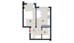 1-комн. квартира 38.5 м²  2/9 этаж | Жилой комплекс FLORYA RESIDENCE