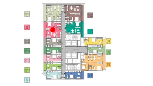 2-xonali xonadon 70.19 m²  5/19 qavat | Resim Taşkent Turar-joy majmuasi