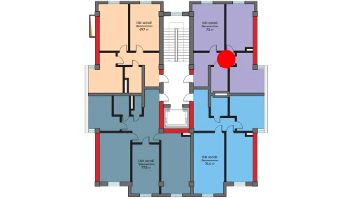 2-комнатная квартира 70 м²  9/10 этаж | Жилой комплекс BRIDGE