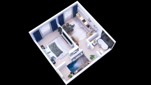 1-комнатная квартира 30.6 м²  9/10 этаж | Жилой комплекс Emir