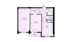 2-xonali xonadon 70.6 m² 19/25 qavat | Brilliant City Turar-joy majmuasi 2-xonali xonadon 70.6 m² 19/25 qavat | Brilliant City Turar-joy majmuasi