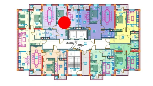 2-комнатная квартира 66.54 м²  11/13 этаж | Жилой комплекс Al-Qasr