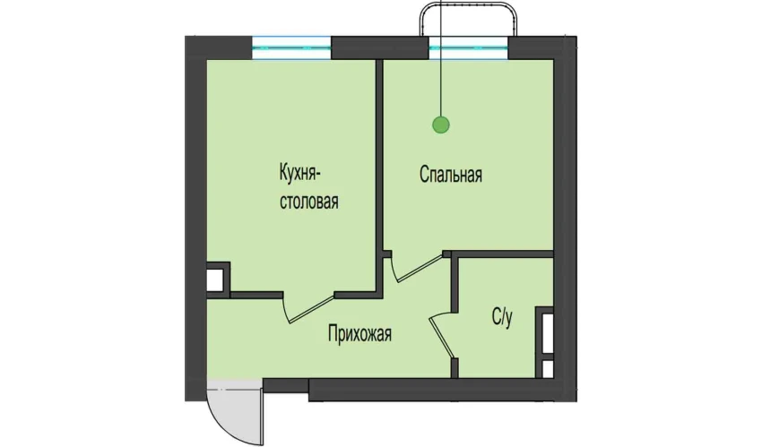 1-комнатная квартира 32.37 м²  5/5 этаж | Жилой комплекс Shahri Kitob City